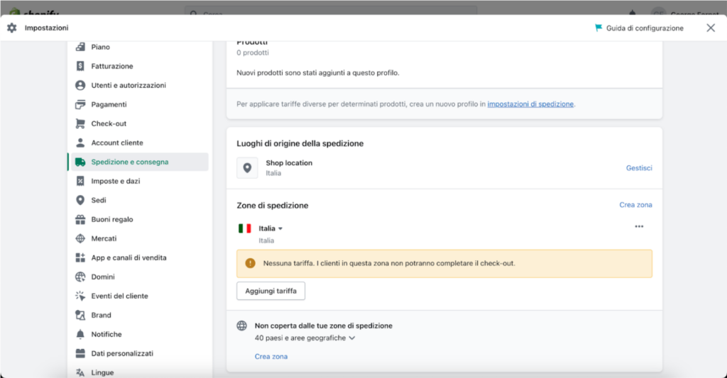 Spedizioni con Shopify: cosa sapere